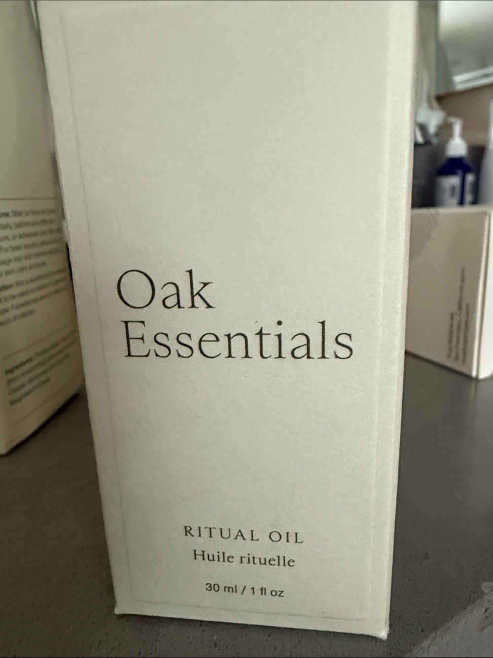 Essentials Ritual Oil – Cream White Packaging